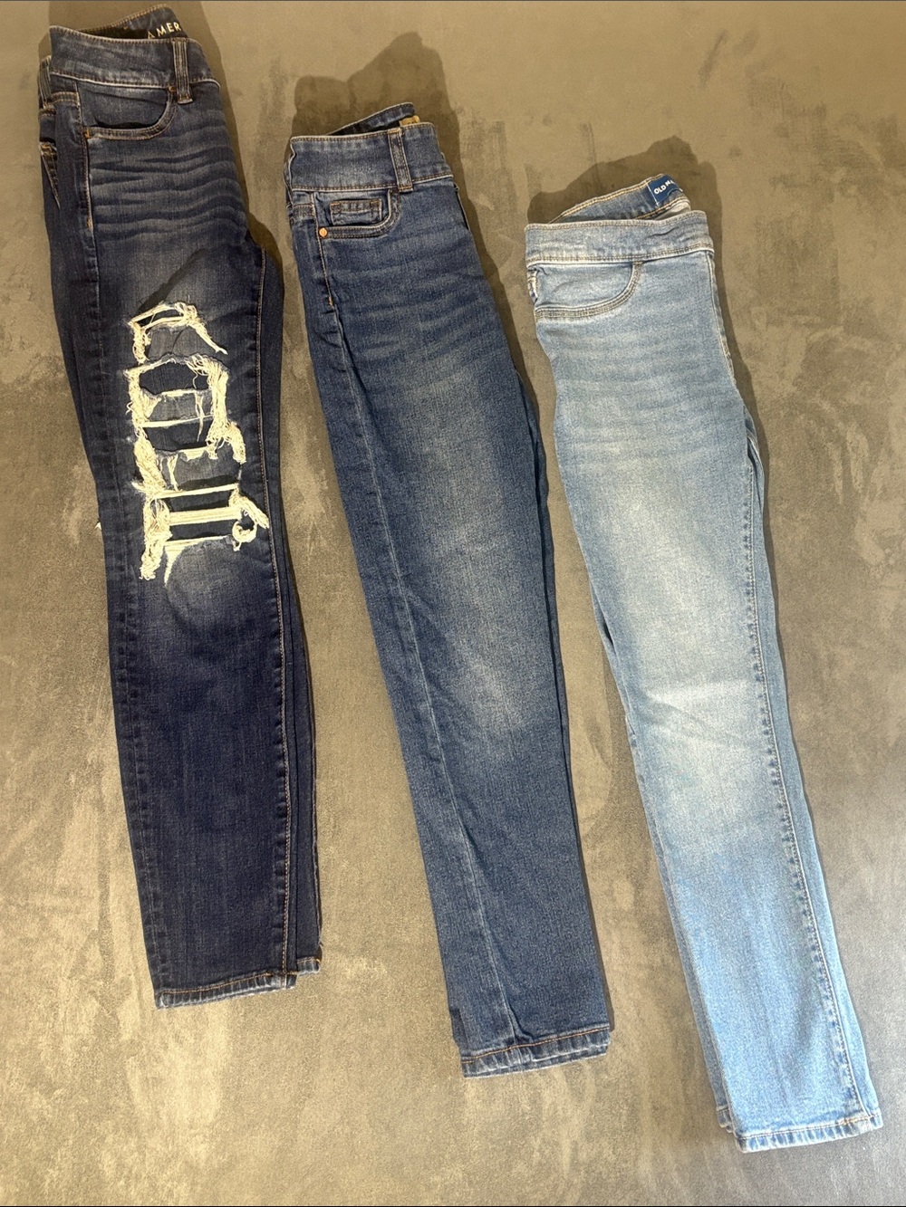 American Eagle Old Navy adjustable waistband Celebrity Pink denim jeans Sz12